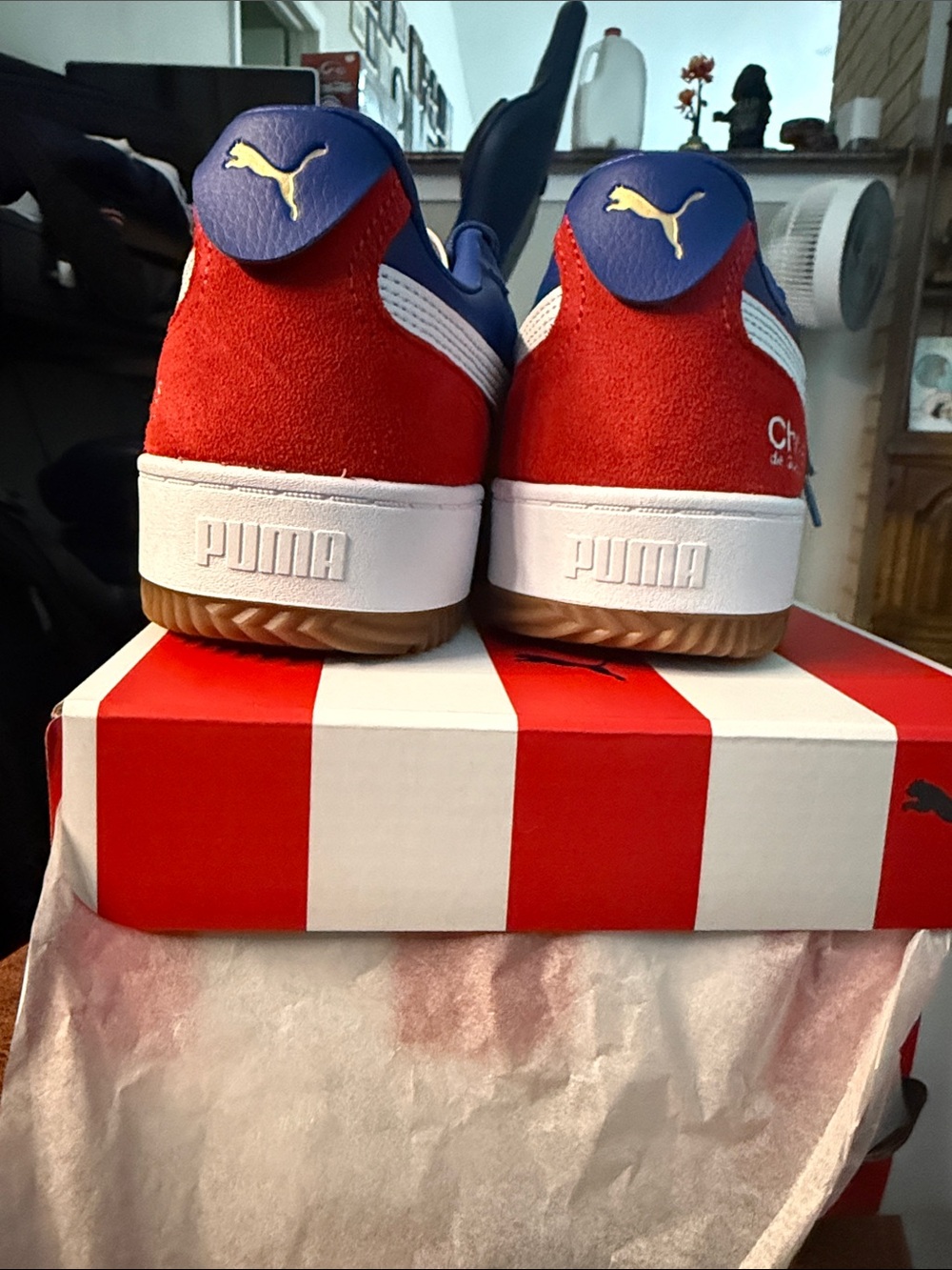 Puma Navy Blue, White & Red Chivas Trainer - Picture 6 of 7